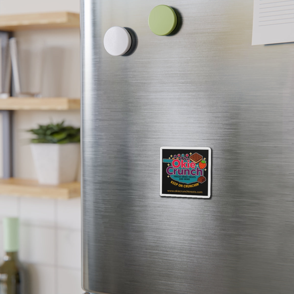 Okie Crunch Logo Die-Cut Magnet — Keep On Crunchin'