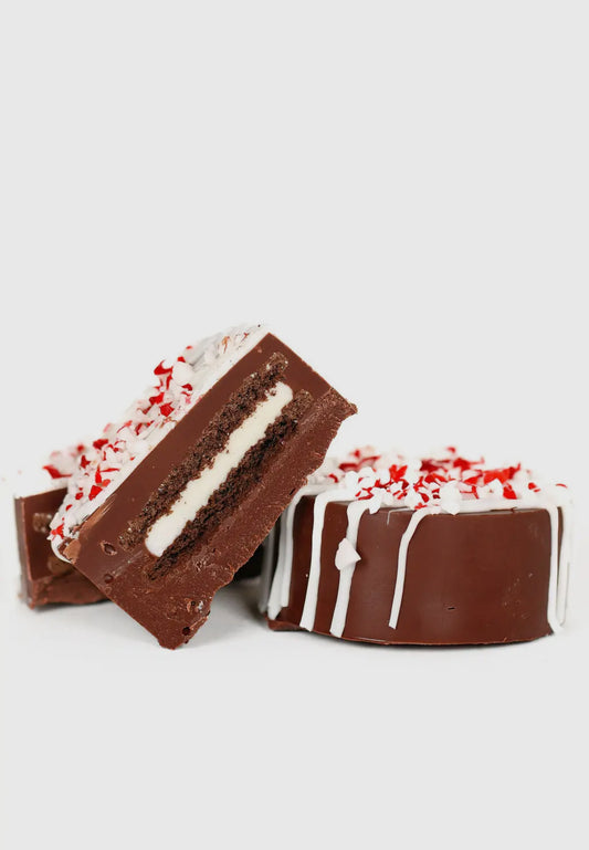 Popilicious® Chocolate and Peppermint Dipped Oreos