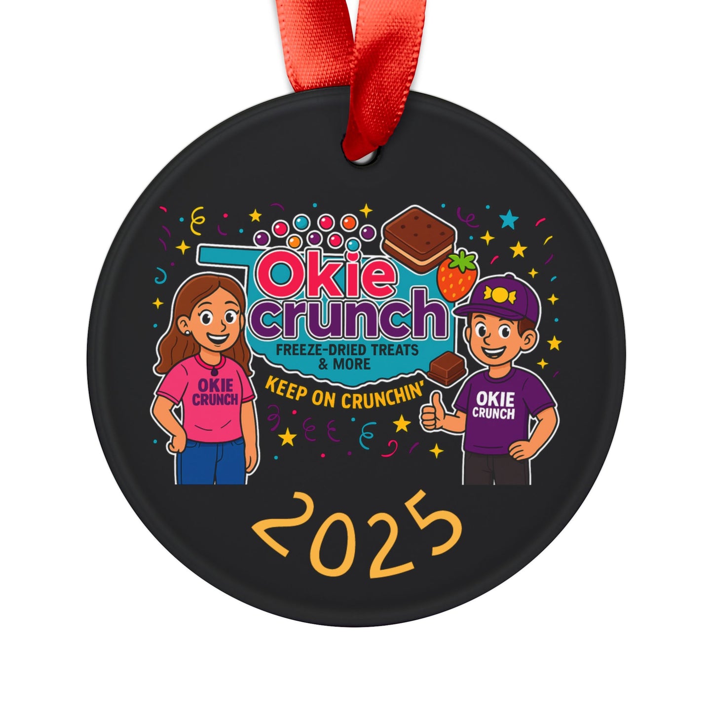 Annual Okie Crunch Freeze-dried Treats Acrylic Ornament
